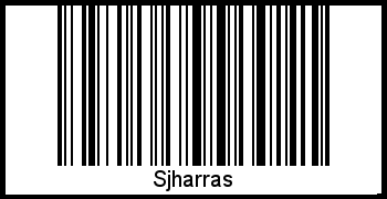 Barcode des Vornamen Sjharras