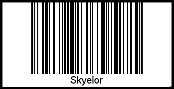 Skyelor als Barcode und QR-Code