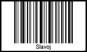 Barcode des Vornamen Slavoj