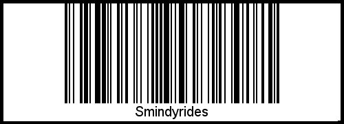 Der Voname Smindyrides als Barcode und QR-Code