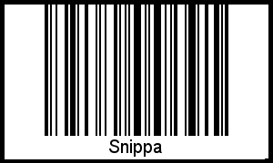 Barcode des Vornamen Snippa