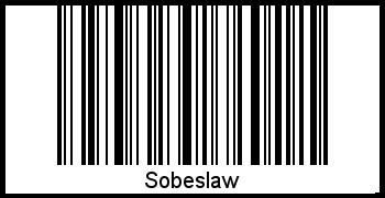 Der Voname Sobeslaw als Barcode und QR-Code