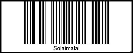 Barcode des Vornamen Solaimalai