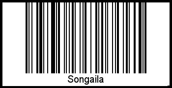 Der Voname Songaila als Barcode und QR-Code