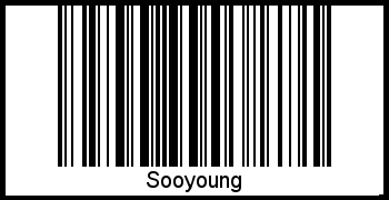 Der Voname Sooyoung als Barcode und QR-Code