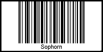 Sophorn als Barcode und QR-Code