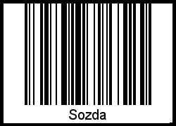 Sozda als Barcode und QR-Code