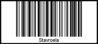 Stavroela als Barcode und QR-Code