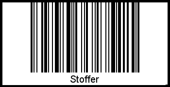 Barcode des Vornamen Stoffer