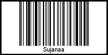 Barcode des Vornamen Sujanaa