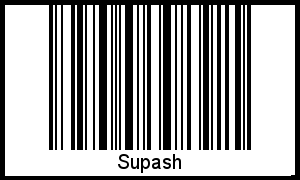 Barcode des Vornamen Supash