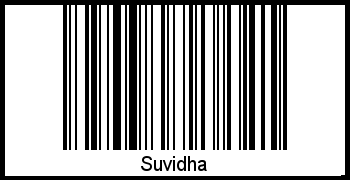 Barcode des Vornamen Suvidha