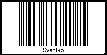 Barcode des Vornamen Sventko