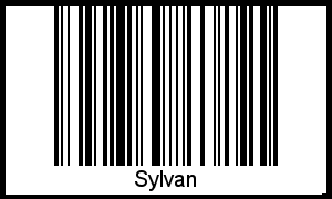 Der Voname Sylvan als Barcode und QR-Code