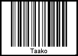 Taako als Barcode und QR-Code