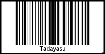 Barcode des Vornamen Tadayasu