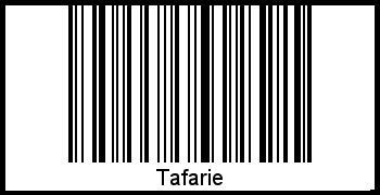 Barcode des Vornamen Tafarie