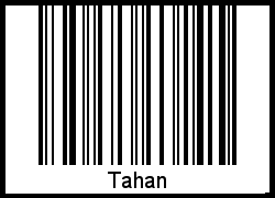 Tahan als Barcode und QR-Code