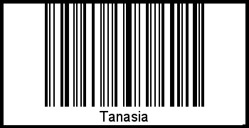 Barcode des Vornamen Tanasia