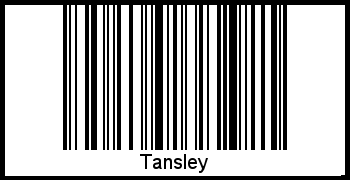 Barcode des Vornamen Tansley