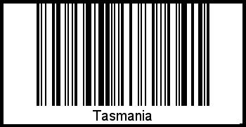 Barcode des Vornamen Tasmania