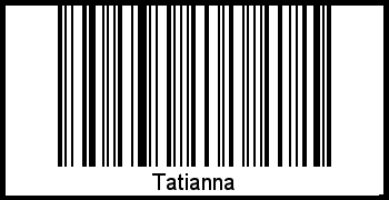 Tatianna als Barcode und QR-Code