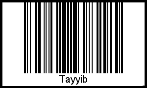 Barcode des Vornamen Tayyib