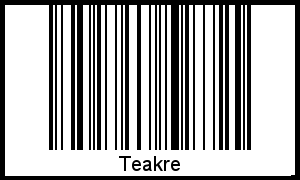 Barcode-Foto von Teakre