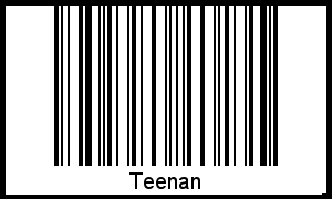 Teenan als Barcode und QR-Code