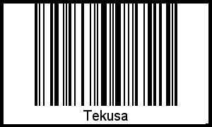 Tekusa als Barcode und QR-Code