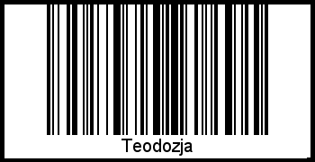 Barcode des Vornamen Teodozja