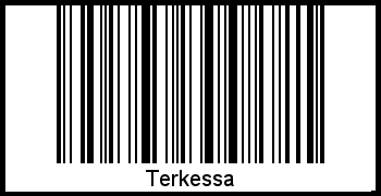 Der Voname Terkessa als Barcode und QR-Code