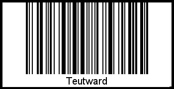 Teutward als Barcode und QR-Code