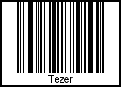 Barcode des Vornamen Tezer