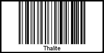 Der Voname Thalite als Barcode und QR-Code