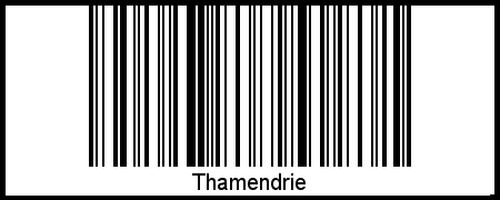 Thamendrie als Barcode und QR-Code