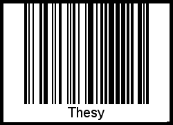 Barcode des Vornamen Thesy