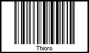 Der Voname Thioro als Barcode und QR-Code