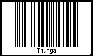 Thunga als Barcode und QR-Code