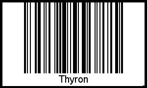 Barcode des Vornamen Thyron