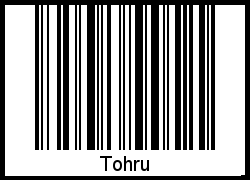 Der Voname Tohru als Barcode und QR-Code