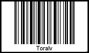 Der Voname Toralv als Barcode und QR-Code