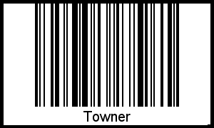 Der Voname Towner als Barcode und QR-Code