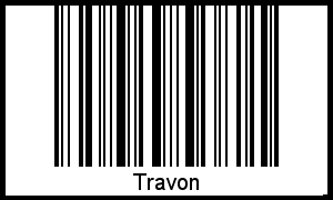 Barcode des Vornamen Travon