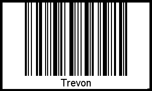 Der Voname Trevon als Barcode und QR-Code