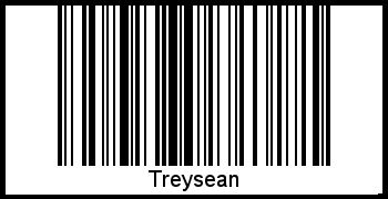 Der Voname Treysean als Barcode und QR-Code