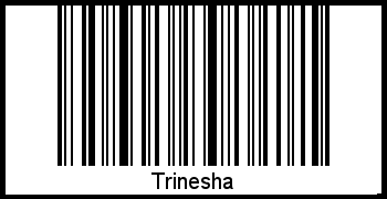 Der Voname Trinesha als Barcode und QR-Code