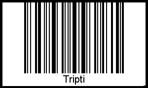 Barcode des Vornamen Tripti