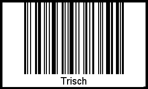 Trisch als Barcode und QR-Code