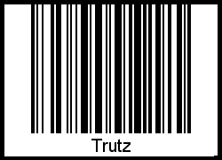 Barcode des Vornamen Trutz